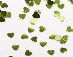 Party2u Apple Green Sparkle Hearts Table Confetti Decoration