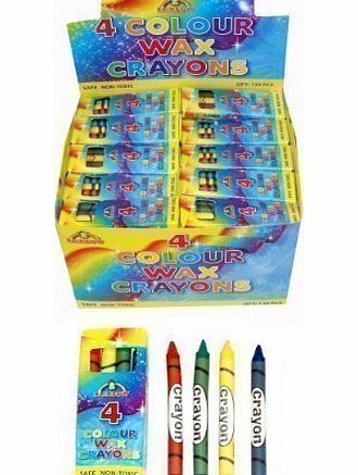 Partyrama 20 Packs of Wax Crayons with 4 Wax Crayons per Pack