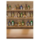 Partyrama Scene Setters Room Roll - Bar with Bottles - Wild West Party Decorations