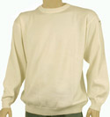 Cream Round Neck Wool Sweater