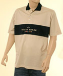 Paul & Shark Mens Beige & Navy Short Sleeve Cotton Polo Shirt