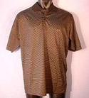 Paul & Shark Mens Black Polo With Beige Lines