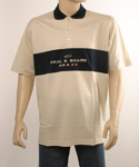 Mens Navy & White Large Logo Cotton Polo Shirt