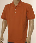 Mens Paul & Shark Burnt Orange Pique Short Sleeve Polo Shirt