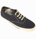 Navy Canvas Lace-Up Decking Shoe