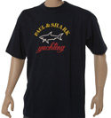 Paul & Shark Navy Cotton T-Shirt With Large Shark Logo