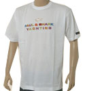 White Short Sleeve Cotton T-Shirt With Multicoloured Logo