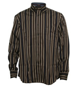 Paul and Shark Brown Stripe Long Sleeve Shirt