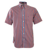 Paul and Shark Red, White and Navy Check Shirt