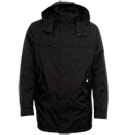 Paul and Shark Black Longer Length Jacket with Hood