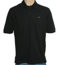 Black Short Sleeve Cotton Polo Shirt