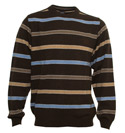 Brown and Blue Striped Sweater