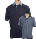 Navy and Light Blue Reversible Pique Polo Shirt