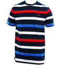Navy, Red and White Stripe T-Shirt