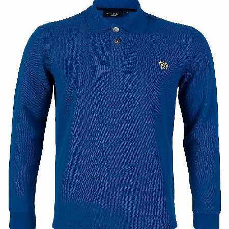 Paul Smith Long Sleeve Blue Polo Shirt