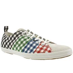 Male Musa Gingham Fabric Upper Lace Up Shoes in Multi