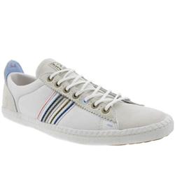 Male Osmo Nylon Manmade Upper Lace Up Shoes in White and Pl Blue