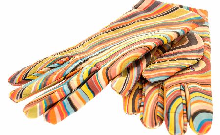Paul Smith Womens Swirl Printed Leather Gloves