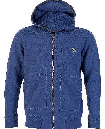 Paul Smith Zip Front Hooded Top Blue