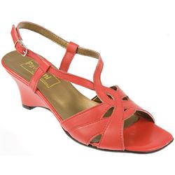 Pavacini Female Cad718 Leather Upper Comfort Sandals in Red