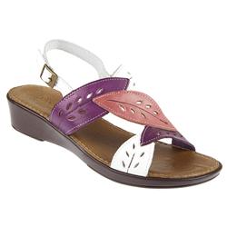Pavacini Female Des506 Leather Upper Leather Lining Casual Sandals in Lilac Multi
