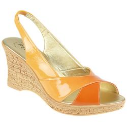 Female Fad952 Leather Upper Comfort Sandals in Orange