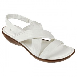Pavacini Womens Trem501 Leather Upper Comfort Sandals in White