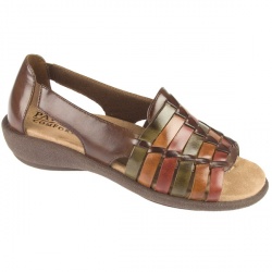 Pavers Comfort Female Alice Leather Upper Leather Lining Comfort in Black Multi, Brown Multi