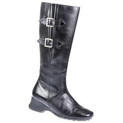 Female Nancy Leather Upper Leather Lining Boots in Black, Brown