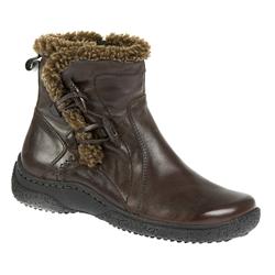 Pavers Comfort Female Sinead Leather Upper Boots in Brown
