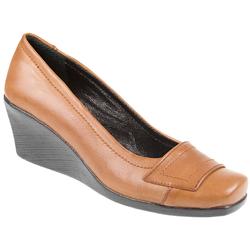 Female Sul802 Leather Upper Leather Lining Pavers in Brown