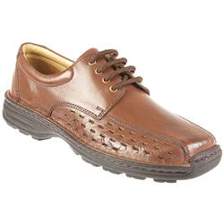Male Kemp903 Leather Upper Leather Lining Lace Up in Brown, Sand