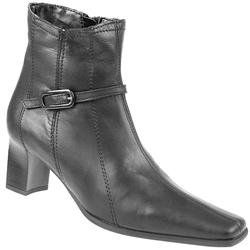 Pavers Female Cadsp803 Leather Upper Textile/Other Lining Comfort Ankle Boots in Black