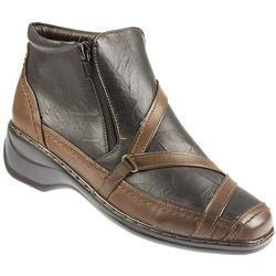 Pavers Female COTIN1001 Leather/Textile Lining Casual Boots in Brown Multi, Dark Grey Multi