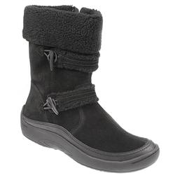 Pavers Female EARTH1000 Leather nubuck Upper Textile Lining Casual Boots in Black