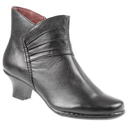 Female Earth801 Leather Upper Textile/Other Lining Comfort Ankle Boots in Black, Tan