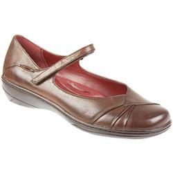 Female Earth805 Leather Upper Textile Lining Casual in Brown