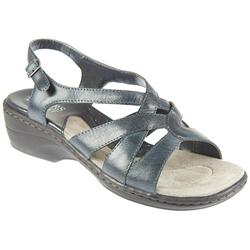 Pavers Female Earth910 Leather Upper Textile/Other Lining Casual Sandals in Blue
