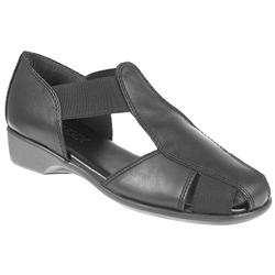 Female Flexx900 Leather Upper Casual Sandals in Black