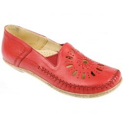 Pavers Female Iloz701 Leather Upper Leather Lining Casual in Red