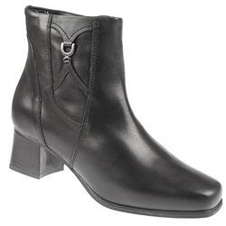 Pavers Female JEAN1006 Leather Upper Comfort Ankle Boots in Black