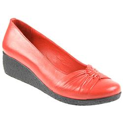 Pavers Female Kap901 Leather Upper Leather Lining Casual Shoes in Red