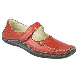 Female KARY1100 Leather Upper Leather Lining Casual Shoes in Red