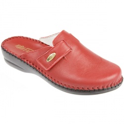 Pavers Female Mene756 Leather Upper Leather Lining Mules in Red