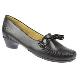 Female NAP1100 Leather Upper Leather Lining Casual Shoes in Black