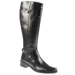 Pavers Female NIN1022 Leather Upper Leather Lining Comfort Boots in Black