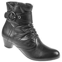 Pavers Female NOVI1011 Leather Upper Textile/Other Lining Comfort Ankle Boots in Black
