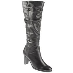 Pavers Female PKL1003FP Leather Upper Leather Lining Comfort Boots in Black