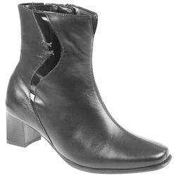 Pavers Female Pkl801 Leather Upper Textile/Other Lining Comfort Ankle Boots in Black
