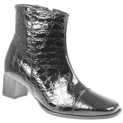 Pavers Female Pkl813 Leather Upper Textile/Other Lining Comfort Ankle Boots in Black Croc, BROWN CROC